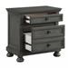 Jackson Modern Style 2-Drawer Nightstand Made with Wood & Rustic Gray Finish