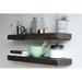 Gracie Oaks Geller 2 Piece Oak Solid Wood Floating Shelf Wood in Brown | 1.75 H x 48 W x 11 D in | Wayfair 52901598BE884ED8B57CB755C9F27A96