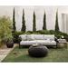 Joss & Main Etna 87.5" Wide Outdoor Patio Sofa w/ Cushions Metal/Olefin Fabric Included/Sunbrella® Fabric Included in Gray | Wayfair