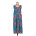 Old Navy Casual Dress - Slip dress: Teal Tropical Dresses - Women's Size X-Large