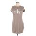 CALVIN KLEIN JEANS Casual Dress: Gray Dresses - Women's Size Medium