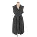 LOVE X DESIGN Casual Dress - Wrap: Black Polka Dots Dresses - Women's Size 1X