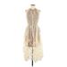 Dress the Population Casual Dress: Tan Brocade Dresses - New - Women's Size Medium