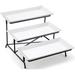 Mercer41 3 Tier Serving Tray Set Porcelain Tiered Serving Trays Platters, Collapsible Sturdier Stand w/ Stable Cross Bars | Wayfair