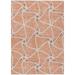 Orange/White 168 x 120 x 0.19 in Area Rug - Orren Ellis Alegandro Area Rug w/ Non-Slip Backing Polyester | 168 H x 120 W x 0.19 D in | Wayfair