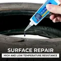 Nuovo 1/2 pezzi riparazione pneumatici moto auto colla nera liquido gomma forte resistente all'usura