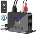 Bluetooth 5.0 Ricevitore Trasmettitore FM Stereo AUX Jack da 3,5 mm RCA Adattatore audio wireless ottico Telecomando per TV Kit auto