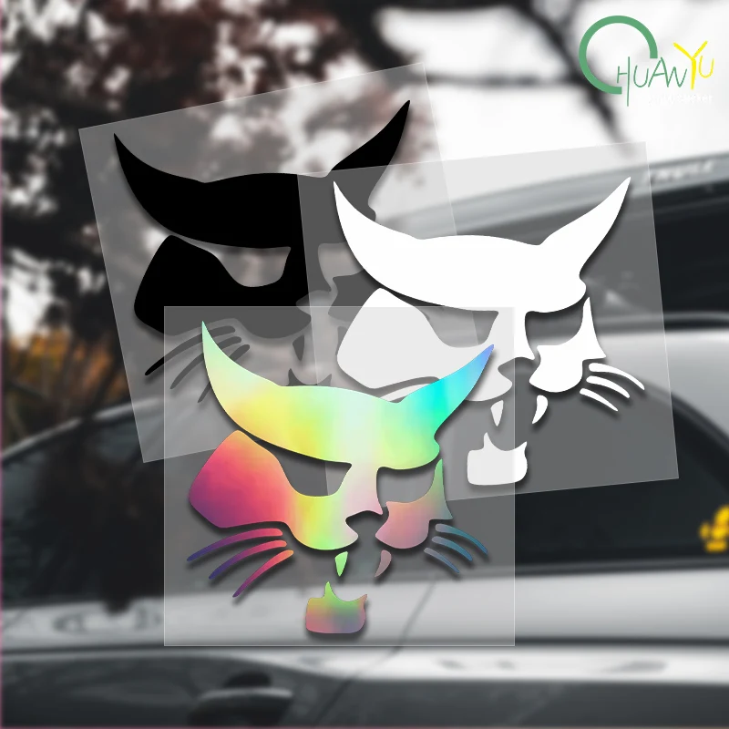 für Bobcat Kopf Silhouette Auto Aufkleber Wasserdicht Sonnenschutz Vinyl Aufkleber Motorrad Windschutzscheibe Dekor JDM Dekoration Image