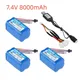 7.4V 8000mAh batteria ricaricabile agli ioni di litio SM/caricatore USB per MN99S D90 U12A S033g Q1