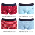 Mutande maschili da uomo con stampa di moda PINKHERO compresi comodi slip Boxer a righe in cotone e