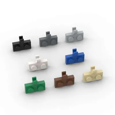 MOC 10PCS 11476 Geändert 1x2 Bausteine Mit Clip Auf Seite Platte Grip Ziegel Partikel Puzzle Image