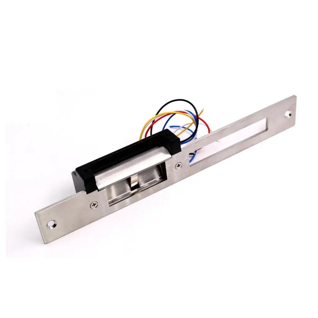 12 V lange Platte mit doppelter Öffnung, elektrisches Türöffnerschloss, ausfallsicher, sicher, verstellbar Image