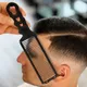 Peignes de coupe de cheveux à dessus plat pour hommes outil de coiffeur positionnement incurvé