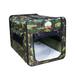Foldable Soft Crate in Forest Green Camo for Dogs, 25.75" L X 18.5" W X 24" H, Medium