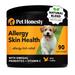 Allergy Skin Health Support Duck Flavor Soft Chews for Dogs, Count of 90, 3.71 IN