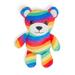 Rainbow Bear Plush Dog Toy, X-Small, Multi-Color