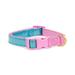 Pink and Blue Glam Dog Collar, Large, Pink / Blue