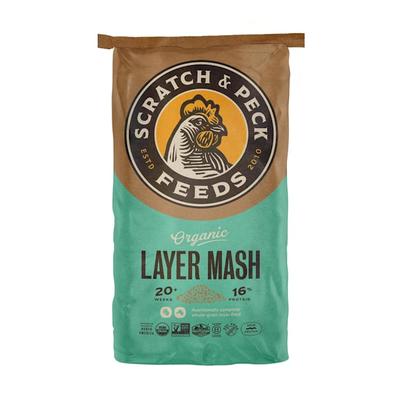 Scratch and Peck Feeds Layer Mash Organic Chicken and Duck Feed, 40 lbs.