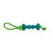 Rubber Bone & Rope Dog Toy, Medium, Purple