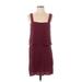 Rory Beca Casual Dress - Shift: Burgundy Dresses - Women's Size Small