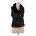 Banana Republic Faux Leather Jacket: Black Jackets & Outerwear - Women's Size Medium Petite