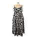 Torrid Casual Dress - Midi Square Sleeveless: Black Chevron/Herringbone Dresses - Women's Size 3X Plus