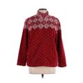 Talbots Fleece Jacket: Red Fair Isle Jackets & Outerwear - Women's Size Large Petite