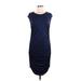 Derek Lam 10 Crosby Casual Dress - Midi: Blue Solid Dresses - Women's Size 8