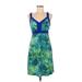 Tek Gear Casual Dress: Blue Print Dresses - Women's Size Medium