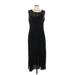 Laura Ashley Casual Dress - Slip dress: Black Dresses - Women's Size 12