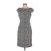 Tory Burch Casual Dress - Sheath: Gray Damask Dresses - Women's Size 8