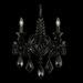 Hamilton 18"H x 12"W 2-Light Crystal Wall Sconce in Jet Black