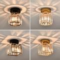 1pc Led Ceiling Lights Crystal Lampshade Balck Golden Plafonnier Living Room Bedroom Modern Round Square Decorative Ceiling Lamp E27