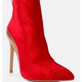 Rag & Co Slade Metallic Highlight Red High Heeled Ankle Boots - Red - US 5