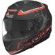 Germot GM 306 Dekor Casque, noir-gris-rouge, taille XS