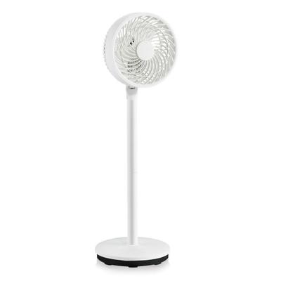 Costway 9 Inch Portable Oscillating Pedestal Floor Fan with Adjustable Heights and Speeds-White
