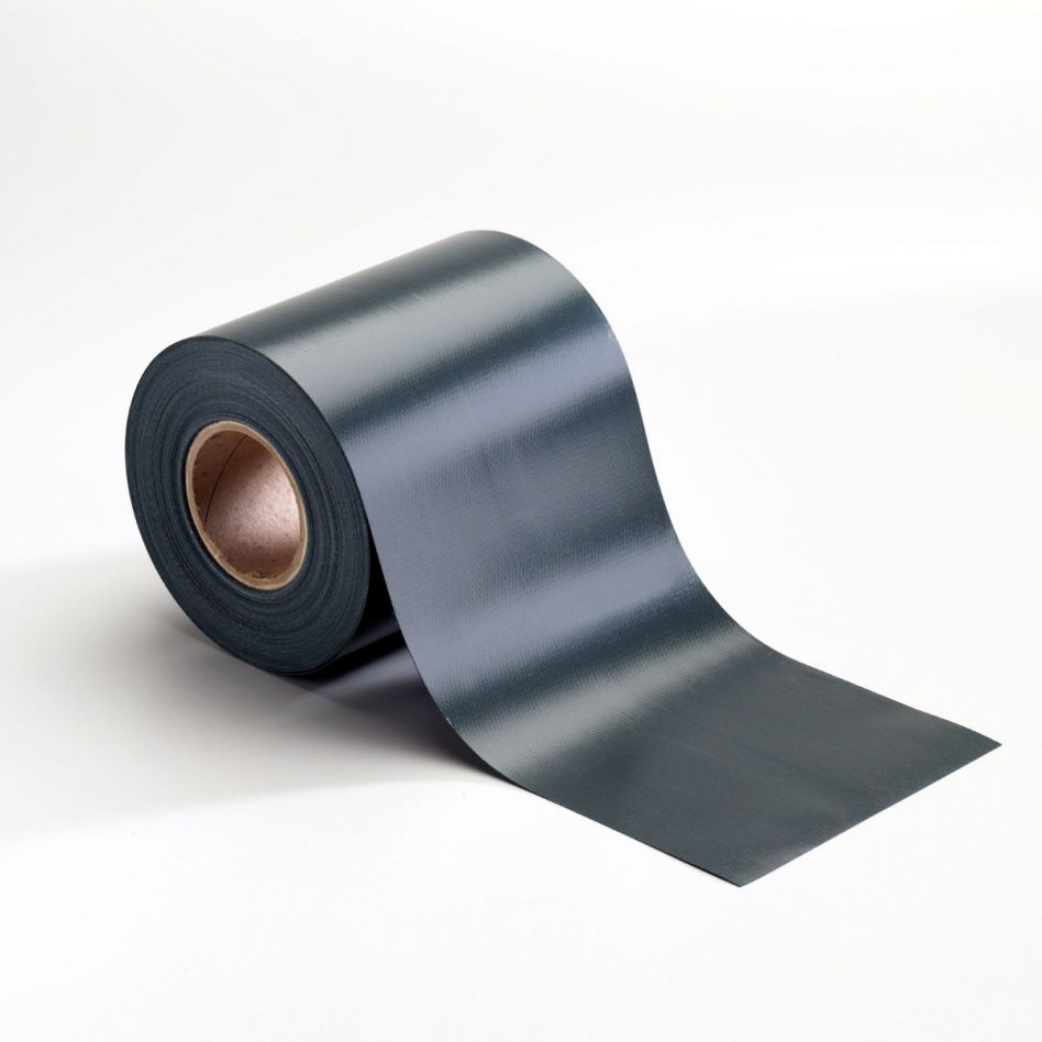 Sichtschutzstreifen Blickdichtrolle light anthrazit mit Klemmschienen Doppelstabzaun Zaunfolie Image