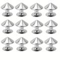 Lot De 100pcs Clous Rivets Pointes Argentés De 10mm Pour La Décoration De Vêtements, Chaussures Et Sacs Dans Le Style Punk Rock DIY