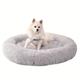 1pc Lit En Longue Peluche Pour Chien, Lit Rond Pour Animal De Compagnie, Tapis De Lit Anti-anxiété, Coussin De Canapé Pour Lit Pour Chiens De Petite Et Moyenne Taille