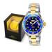Invicta Pro Diver Automatic Men's Watch Bundle - 40mm Gold Steel with 1-Slot Watch Winder (B-8928OB-IPM546)