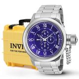 Invicta Pro Diver Blue Men's Watch Bundle - 52mm Steel with Invicta 8-Slot Dive Impact Watch Case Light Yellow (B-17665-DC8-LTYEL)
