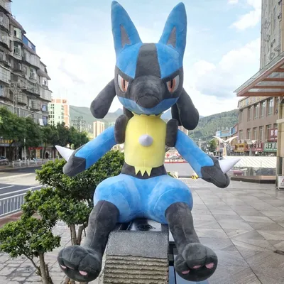 48/73cm Pokemon Lucario Large Plush Toys Anime Doll Cute Ornament Pokémon Collection Stuffed