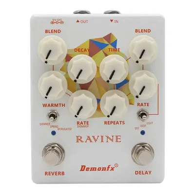 Demonfx-RAVINE Guitar Effect Pedal,Reverb ,Delay Pedal And True Bypass, New