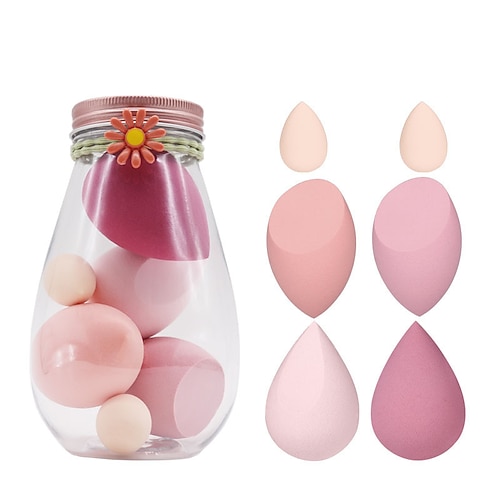 Beauty Egg Set Makeup Puff 7 Sets in Treibflasche Wattepad Puderquaste weich