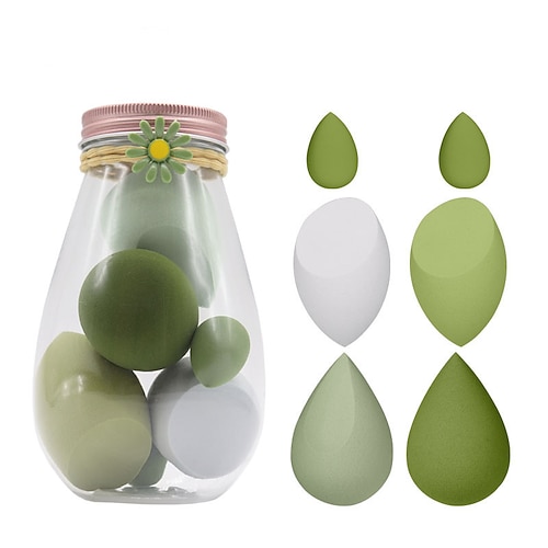 Beauty Egg Set Makeup Puff 7 Sets in Treibflasche Wattepad Puderquaste weich