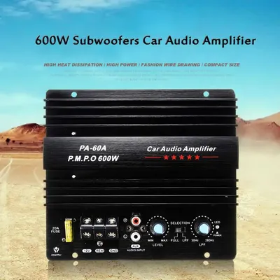 Car DIY audio modification high-power DC12v power amplifier board lossless subwoofer bass module audio amplifier mono