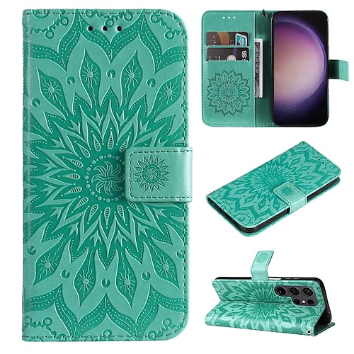 Handy Hülle Handyhüllen Für Samsung Galaxy S26 Ultra Plus S25 S24 S23 S22 S23 FE S21 Ultra Plus S20 A55 5G A35 5G Brieftaschenhülle Magnetisch Vollschutz Mit Handgelenkschlaufe Schmetterling TPU Image