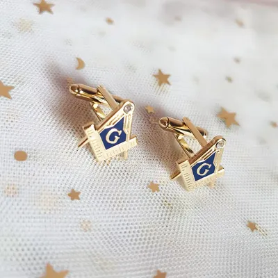 Hard Enamel Masons Cuff Links Square and Compass G Cufflinks for Freemason Sleeve Button Freemasonry