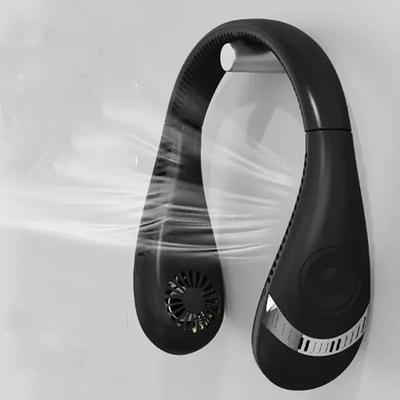Foldable Hanging Neck Fan – Bladeless USB Rechargeable Mute Air Cooling Fan for Sport and Travel