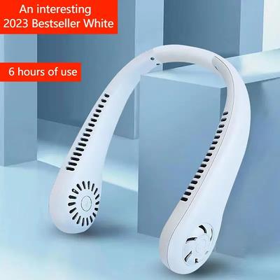 360° Adjustable Neck Fan – USB Rechargeable Lazy Hanging Bladeless Fan for Outdoor Hands-Free Cooling